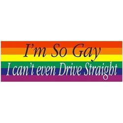   | Auto   Im So Gay | Autosticker | LGBTQ   | Gay | Scootersticker | Fietssticker | Weerbestendig | Afmeting ca: 14 x 4,5 CM | LGBTQ Humor | Pride | Rainbow | Regenboog